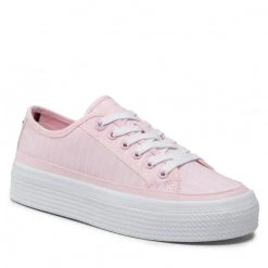 Femme Sneakers TOMMY HILFIGER - Essential Stripe Sneaker FW0FW06530 Pastel Pink TPD Rose