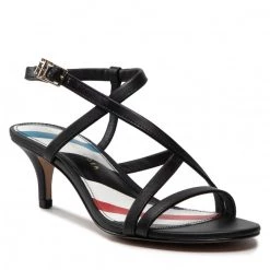 Femme Sandales TOMMY HILFIGER - Feminine Strappy Heel Sandal FW0FW06479 Black BDS Noir