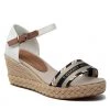 Femme Espadrilles TOMMY HILFIGER - Corporate Webbing Low Wedge FW0FW06293 Ecru YBL Beige