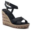 Femme Espadrilles TOMMY HILFIGER - Feminine High Wedge Sandal FW0FW06238 Desert Sky DW5 Bleu Marine