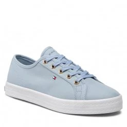 Femme Tennis TOMMY HILFIGER - Essential Sneaker FW0FW06664 Breezy Blue C10 Bleu