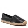 Femme Espadrilles TOMMY HILFIGER - Logo Leather Espadrille FW0FW06168 Black BDS Noir