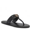 Femme Tongs TOMMY HILFIGER - Th Hardware Leather Flat Mule FW0FW06544 Black BDS Noir -Tommy Hilfiger Soldes 01 0000209912050 mg