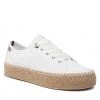 Femme Espadrilles TOMMY HILFIGER - Rope Vulc Sneaker FW0FW06461 White YBR Blanc
