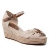 Femme Espadrilles TOMMY HILFIGER - Basic Open Toe Mid Wedge FW0FW04785 Classic Beige ACI Beige
