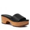 Femme Mules / Sandales De Bain TOMMY HILFIGER - Feminine Mid Heel Clog Sandal FW0FW06241 Black BDS Noir -Tommy Hilfiger Soldes 01 0000209912272 plj