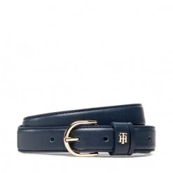 Accessoires Ceinture Femme TOMMY HILFIGER - Th Timeless Belt 2.5 Bombe AW0AW12136 DW5 Bleu Marine