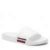 Homme Mules / Sandales De Bain Tommy Hilfiger - Corporate Knitted Beach Sandal FM0FM04062 White YBR Blanc -Tommy Hilfiger Soldes 01 0000300529409 st