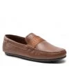 Homme Mocassins TOMMY HILFIGER - Printed Hilfiger Leather Driver FM0FM04113 Winter Cognac GVI Marron -Tommy Hilfiger Soldes 01 0000300529812 plj 1