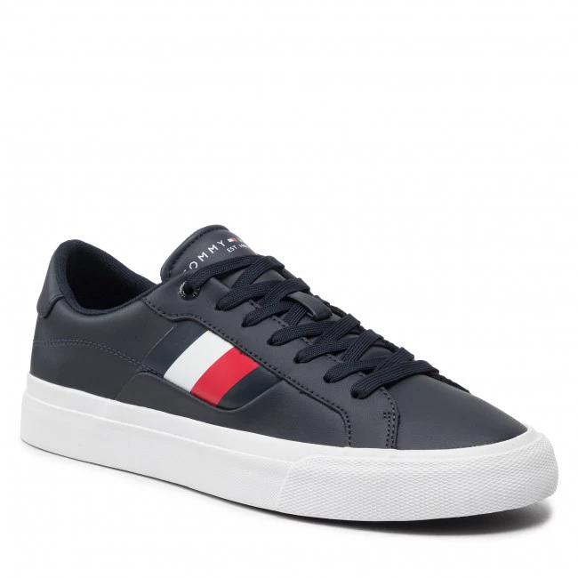 Homme Tennis Tommy Hilfiger - Core Stripes Vulc Leather FM0FM04140 Desert Sky DW5 Bleu Marine 3 Homme Tennis Tommy Hilfiger - Core Stripes Vulc Leather FM0FM04140 Desert Sky DW5 Bleu Marine