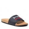 Homme Mules / Sandales De Bain Tommy Hilfiger - Flag Cork Pool Slide FM0FM04153 Rwb 0GY Bleu Marine -Tommy Hilfiger Soldes 01 0000300530450 mk