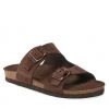 Homme Mules / Sandales De Bain TOMMY HILFIGER - Cork Suede Buckle Sandal FM0FM04367 Cocoa GT6 Marron -Tommy Hilfiger Soldes 01 0000300530566 fp