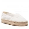 Femme Espadrilles TOMMY HILFIGER - Th Textured Flatform Espadrille FW0FW06433 Ecru YBL Blanc -Tommy Hilfiger Soldes 01 0000300530733 kt
