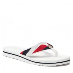 Femme Tongs TOMMY HILFIGER - Th Stripy Comfort Beach Sandal FW0FW06446 White YBR Multicolore