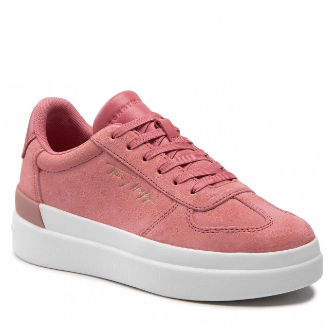 Femme Sneakers TOMMY HILFIGER - Th Signature Suede Sneaker FW0FW06518 English Pink T1A Rose 3 Femme Sneakers TOMMY HILFIGER - Th Signature Suede Sneaker FW0FW06518 English Pink T1A Rose