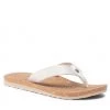 Femme Tongs TOMMY HILFIGER - Tommy Webbing Flat Beach Sandal FW0FW06527 Ecru YBL Blanc -Tommy Hilfiger Soldes 01 0000300531044 ks