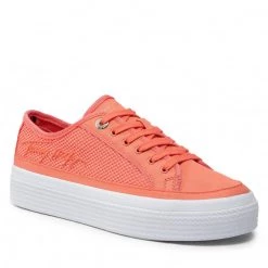 Femme Tennis TOMMY HILFIGER - Essential Th Mesh Sneaker FW0FW06546 Coral Blossom TKM Orange