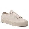 Femme Sneakers TOMMY HILFIGER - Essential Th Leather Sneaker FW0FW06556 Feather White AF4 Beige -Tommy Hilfiger Soldes 01 0000300531259 mk