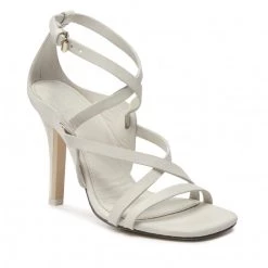 Femme Sandales TOMMY HILFIGER - Elevated Th High Heel Snadal FW0FW06653 Ecru YBL Blanc