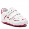 Enfant Sneakers Tommy Hilfiger - Velcro Shoe T0A4-32285-1433 White/Fuchsia X030 Blanc