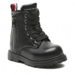 Enfant Bottes De Randonnée Tommy Hilfiger - Lace-Up Bootie T1A5-32370-1355 M Black 999 Noir