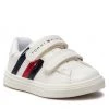 Enfant Sneakers TOMMY HILFIGER - Low Cut Lace-Up Velcro Sneaker T1A9-32299-1436 M White 100 Blanc