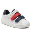 Enfant Sneakers TOMMY HILFIGER - Low Cut Velcro Sneaker T1B9-32472-1355Y M White/Blue/Red Y003 Blanc