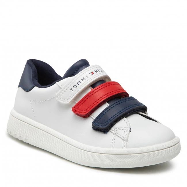 Enfant Sneakers Tommy Hilfiger - Low Cut Velcro Sneaker T1B9-32472-1355 S White/Blue/Red Y003 Blanc, Multicolore 3 Enfant Sneakers Tommy Hilfiger - Low Cut Velcro Sneaker T1B9-32472-1355 S White/Blue/Red Y003 Blanc, Multicolore
