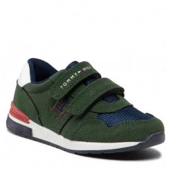 Enfant Sneakers Tommy Hilfiger - Low Cut Velcro Sneaker T1B9-32490-1450 S Green/Blue Vert