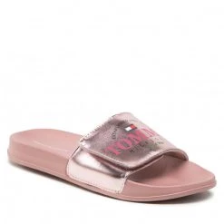 Enfant Mules / Sandales De Bain TOMMY HILFIGER - Maxi Velcro Pool Slide T3A0-32443-1367 S Rose Gold 341 Rose