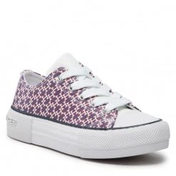 Enfant Sneakers Tommy Hilfiger - Low Cut Lace-Up Sneaker T3A9-32289-0753 White/Bordeaux X665 Bordeaux, Multicolore