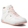 Enfant Sneakers Tommy Hilfiger - High Top Lace-Up Sneaker T3A9-32336-1355 S White/Pink X134 Blanc -Tommy Hilfiger Soldes 01 0000300783856 mk