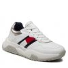 Unisexe Sneakers TOMMY HILFIGER - Low Cut Lace-Up Sneaker T3A9-32355-1438X S White/Silver X025 Blanc -Tommy Hilfiger Soldes 01 0000300783894 ki