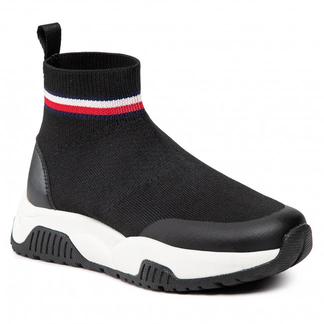 Enfant Sneakers TOMMY HILFIGER - T3A9-32360-0702 S Black 999 Noir 3 Enfant Sneakers TOMMY HILFIGER - T3A9-32360-0702 S Black 999 Noir