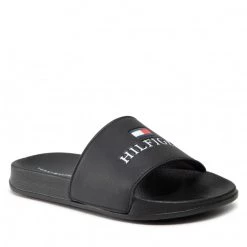 Enfant Mules / Sandales De Bain TOMMY HILFIGER - Logo Print Pool Slide T3B0-32574-1172 S Black 999 Noir
