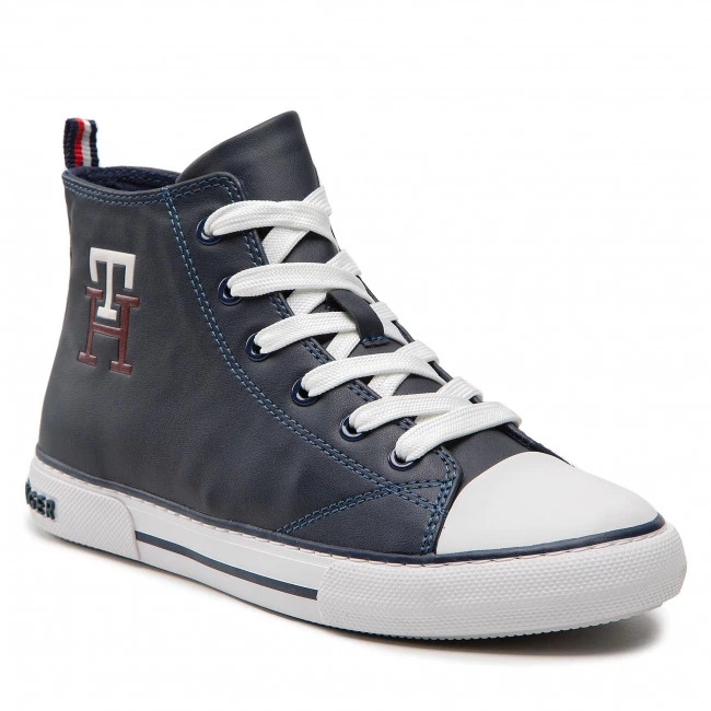 Enfant Sneakers Tommy Hilfiger - High Top Lace Up Sneaker T3X9-32452-1355 S Blue 800 Bleu Marine 3 Enfant Sneakers Tommy Hilfiger - High Top Lace Up Sneaker T3X9-32452-1355 S Blue 800 Bleu Marine