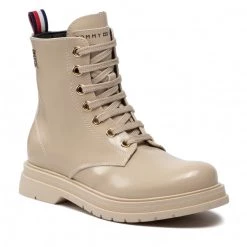 Enfant Bottes De Randonnée TOMMY HILFIGER - Lace-Up Bootie T4A5-32411-1453500 M Beige 500 Beige