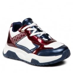 Enfant Sneakers TOMMY HILFIGER - Low Cut Lace-Up Sneaker T3A9-32359-1447 S Blue/Bordeaux/White Y982 Bleu Marine, Multicolore