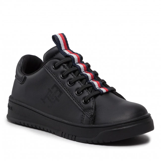 Enfant Sneakers TOMMY HILFIGER - Low Cut Lace-Up Sneaker T3B9-32466-1355 M Black 999 Noir 3 Enfant Sneakers TOMMY HILFIGER - Low Cut Lace-Up Sneaker T3B9-32466-1355 M Black 999 Noir