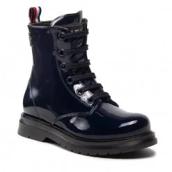 Enfant Bottes TOMMY HILFIGER - T4A5-32412-0775800 M Blue Bleu Marine