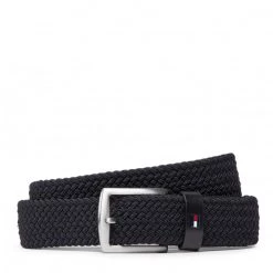 Accessoires Ceinture Homme Tommy Hilfiger - Denton Elastic 3.5 AM0AM10313 BDS Noir