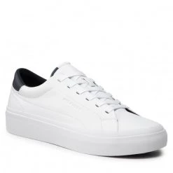 Homme Sneakers Tommy Hilfiger - Prep Vulc Leather FM0FM04171 White YBR Blanc