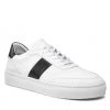 Homme Sneakers Tommy Hilfiger - Premium Cupsole Stripe FM0FM04284 White/Black 0K5 Blanc -Tommy Hilfiger Soldes 01 0000301103448 plj