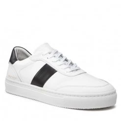 Homme Sneakers Tommy Hilfiger - Premium Cupsole Stripe FM0FM04284 White/Black 0K5 Blanc