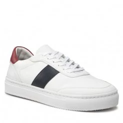 Homme Sneakers Tommy Hilfiger - Premium Cupsole Stripe FM0FM04284 White YBR Blanc