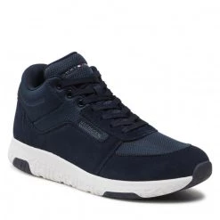 Homme Sneakers Tommy Hilfiger - Lightweight Runner Mix Hi FM0FM04313 Desert Sky DW5 Bleu Marine