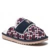 Femme Chaussons Tommy Hilfiger - Loafer Mule Slipper Monogram FW0FW06716 Rwb Monogram 0KQ Multicolore