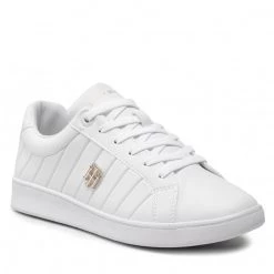 Femme Sneakers Tommy Hilfiger - Th Bio Court Sneaker Classic FW0FW06802 White YBR Blanc