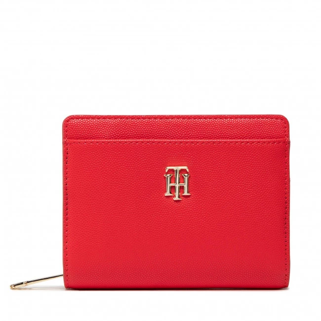 Accessoires Portefeuille Femme Grand Format Tommy Hilfiger - Th Timeless Med Wallet AW0AW11616 XLG Rouge 3 Accessoires Portefeuille Femme Grand Format Tommy Hilfiger - Th Timeless Med Wallet AW0AW11616 XLG Rouge