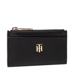 Accessoires Étui Cartes De Crédit Tommy Hilfiger - Th Timeless Cc Holder Pouch Blk AW0AW13986 BDS Noir